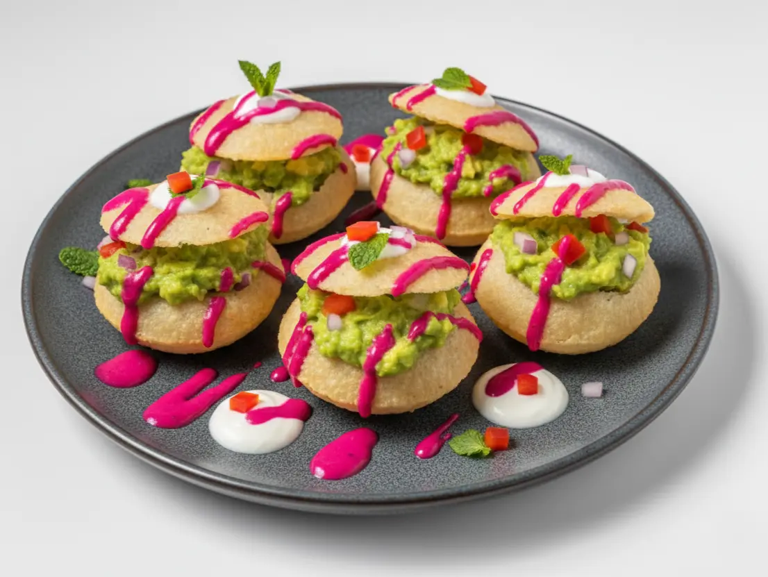 Guacamole Phuchka at Rasa Palladium Calgary - Unique Canadian-Indian fusion appetizer